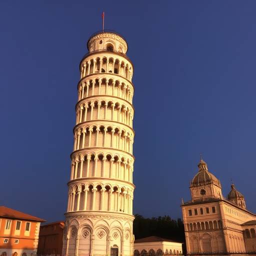 La Torre di Pisa, un campanile pendente famoso in tutto il mondo.