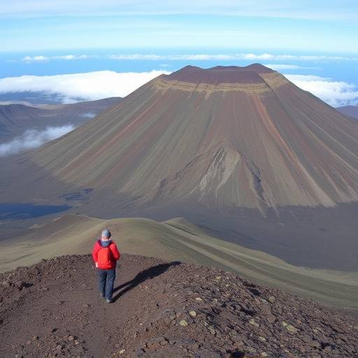 Un gruppo di persone che fa trekking sul Monte Etna con guide vulcanologiche.