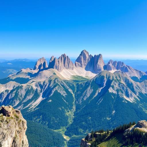 Vista panoramica delle Dolomiti in Trentino-Alto Adige